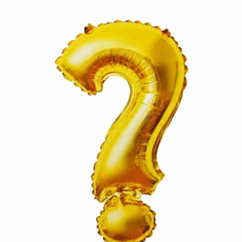 Globo Signo De Interrogacion Dorado-1