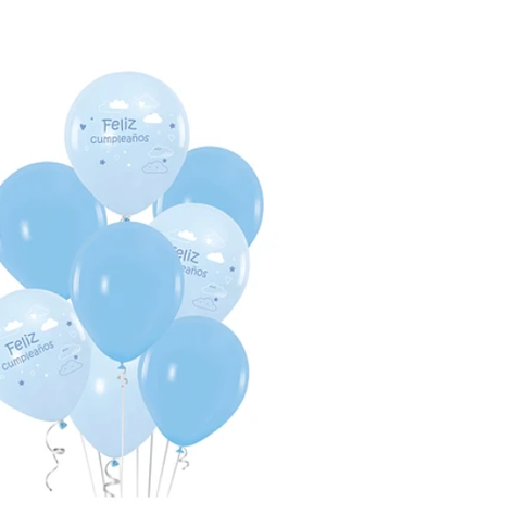 Set De Globos De Látex Nube Feliz Cumpleaños Azul 8Pcs-1