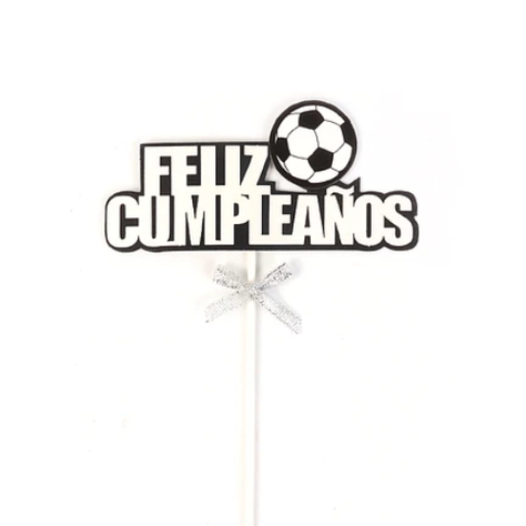 Topper Feliz Cumpleaños Fútbol 12x20cm-1