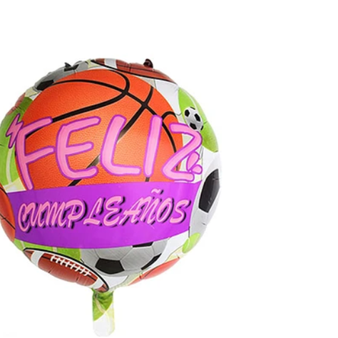 Globo Metálico Baloncesto Feliz Cumpleaños 45Cm-1