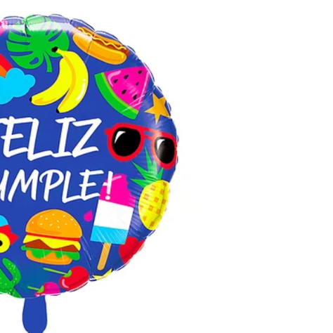 Globo Metalico Feliz Cumpleaños Verano 45cm-1