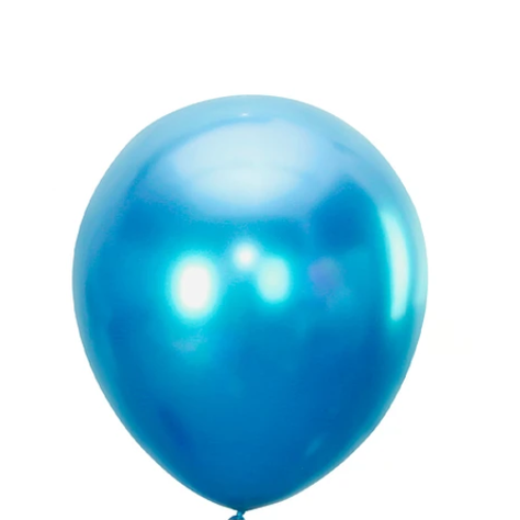 Globos Cromados Azul 15cm 25un-1
