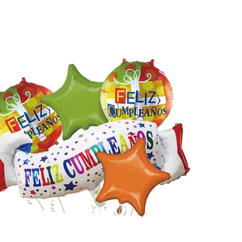Set De Globos Feliz Cumpleaños 5 Pcs-1