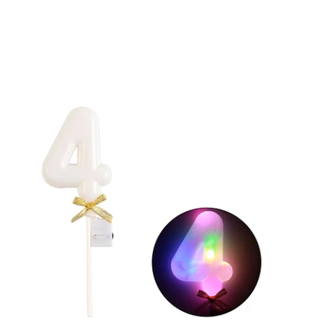 Topper Número 4 Con Luz 22cm-1