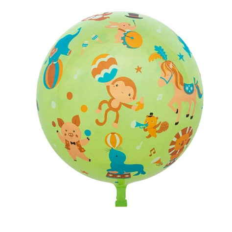 Globo Burbuja Verde De Animales 80 cm-0
