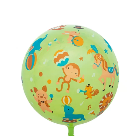 Globo Burbuja Verde De Animales 80 cm-1