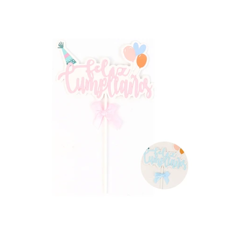 Topper Feliz Cumpleaños 13x25cm-0