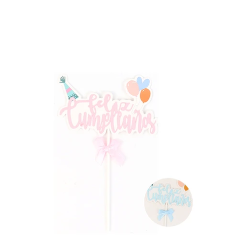 Topper Feliz Cumpleaños 13x25cm-1