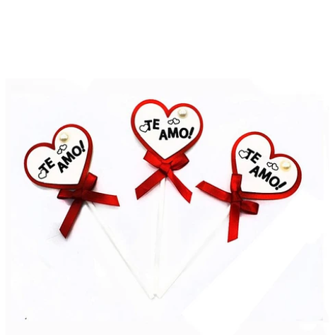 Topper Corazòn Love 3pcs 4x13cm-1