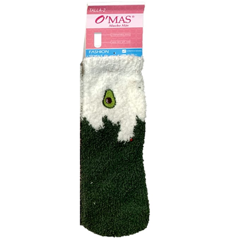 Calcetines Plush Niña Corte Medio Estampado Frutal 12 Unid-0