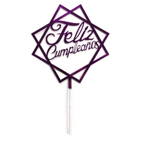 DECO TORTA ACRILICO F.C. CUADRADO FUCSIA X1 UNI-0