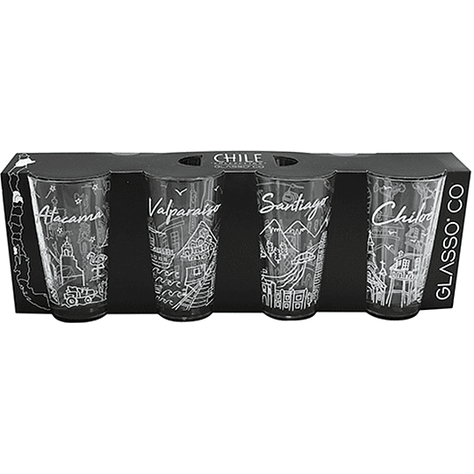 SET 4 VASOS CHILE COLLECTION GLASSO.-0