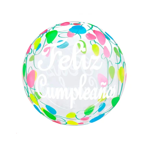 Globo Burbuja Feliz Cumpleaños 60cm-0