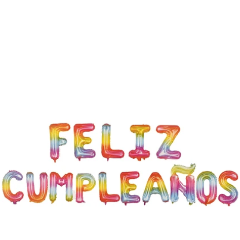 Set Globos Feliz Cumpleaños Multicolor 16 Pulgadas-1