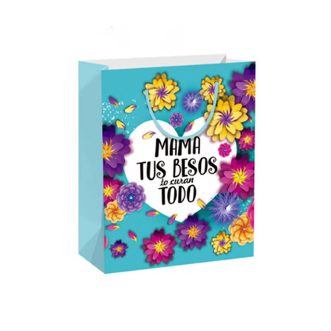 Bolsa De Regalo Flores Dia De Las Madres 26X10X32Cm 12 Unid-0