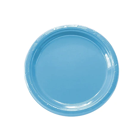 Plato Plastico Redondo 18cm Celeste-0