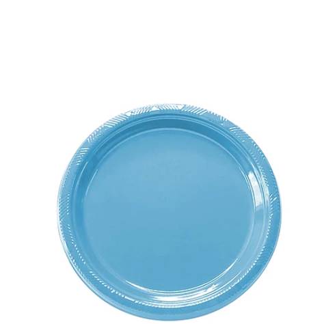 Plato Plastico Redondo 18cm Celeste-1