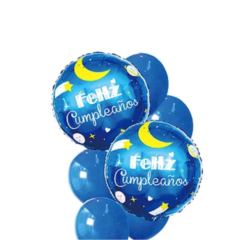 Set De Globos Feliz Cumpleaños Azul 7Pcs-1