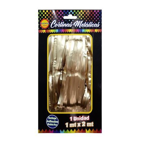 CORTINA METALICA DELGADA CHROME DORADO 2M X1 UNI-1