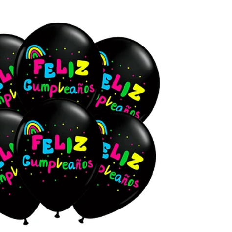 Set Globos Latex Cumpleaños Con Letras Multicolor-1