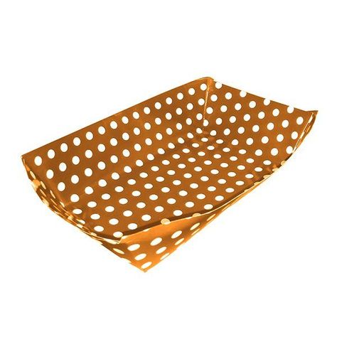 POTE CUADRADO CARTON POLKA NARANJO X2 UNI-1