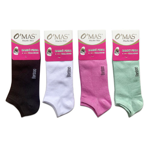 Calcetines De Mujer Tobillo Color Liso Talla 36-39 12 Unid-1
