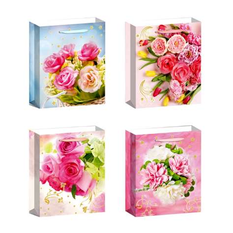 Bolsa De Regalo Diseños Flores Surtidas 26X10X32Cm | 12 Unid-1