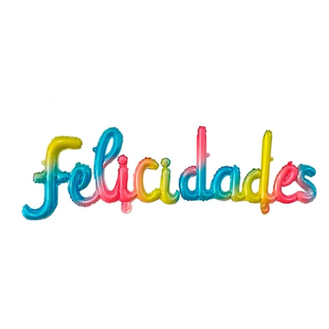 Globo Metálico Felicidades Multicolor-0