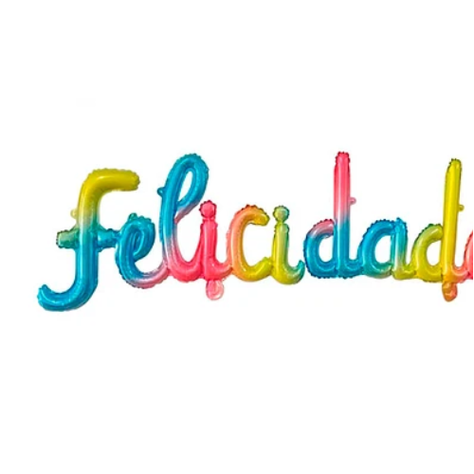Globo Metálico Felicidades Multicolor-1
