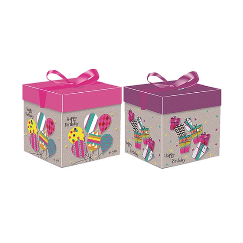 Caja De Regalo Plegable De Cumpleaños 30cm Diseño Aleatorio-0