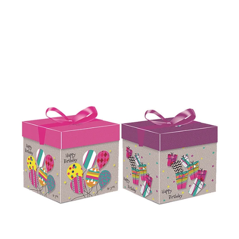 Caja De Regalo Plegable De Cumpleaños 30cm Diseño Aleatorio-1