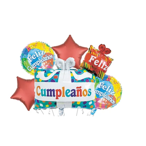 Set De Globos Diseño Feliz Cumpleaños 5Pcs-0
