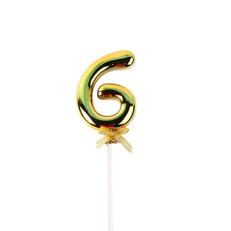 Topper Numero 6 Dorado-1