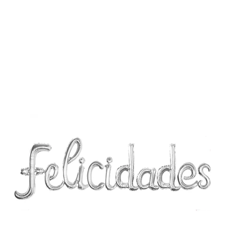 Globo Metálico Felicidades Color Plateado-1