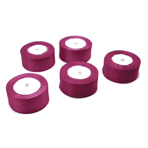 CINTA SATIN 4CMX22.8M 5PCS FUCSIA X1 UNI-1