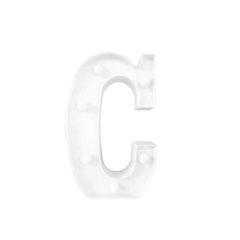 Letra Con Luz Led C Color Blanco-0