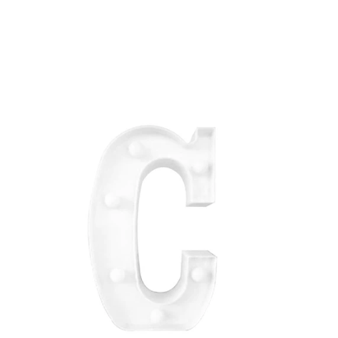Letra Con Luz Led C Color Blanco-1