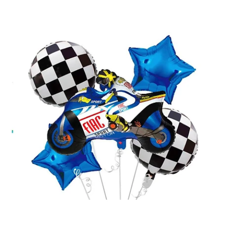 Set De Globos Diseño Motocicleta 5Pcs-0