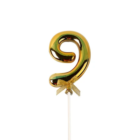 Topper Numero 9 Dorado-1