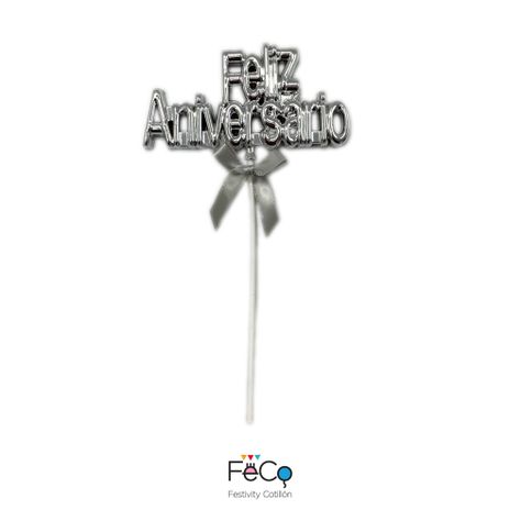 DECO TORTA F.A 3D PLATEADO X1 UN-0