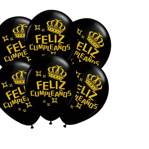 Set Globos Latex Feliz Cumpleaños Letras Doradas-1
