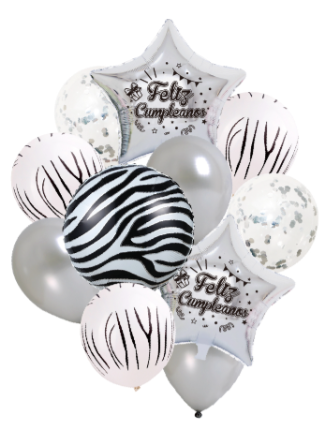 SET GLOBOS SAFARI PLATEADO-1