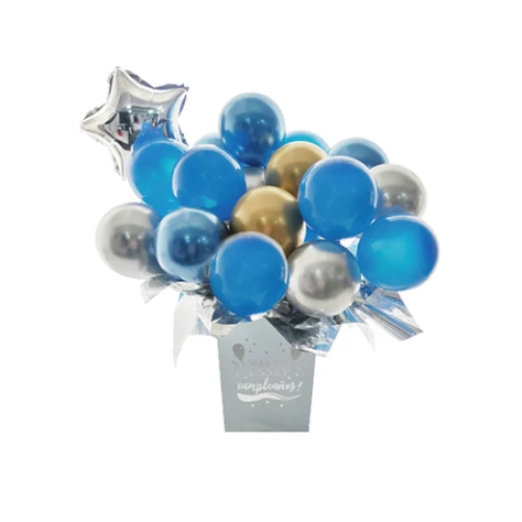 Set De Globos Azul Con Caja 23Pcs-0