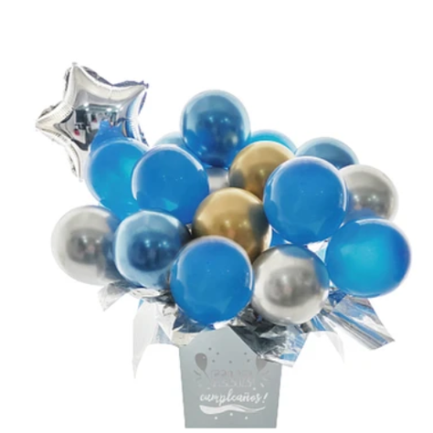 Set De Globos Azul Con Caja 23Pcs-1