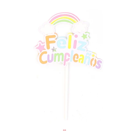 Topper Feliz Cumpleaños 12x20cm-0