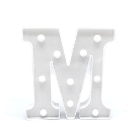 Letra Con Luz Led M Color Blanco-0