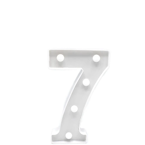  Numero Con Luz Led 7 Color Blanco-1