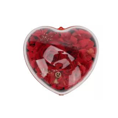  Caja De Corazón Con Rosas.-0