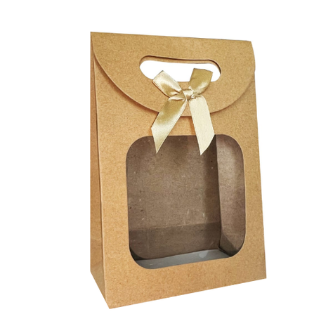 Bolsa Regalo Liso Transparente Lazo 20.5X14.5X7.5 Cm 12 Unid-0