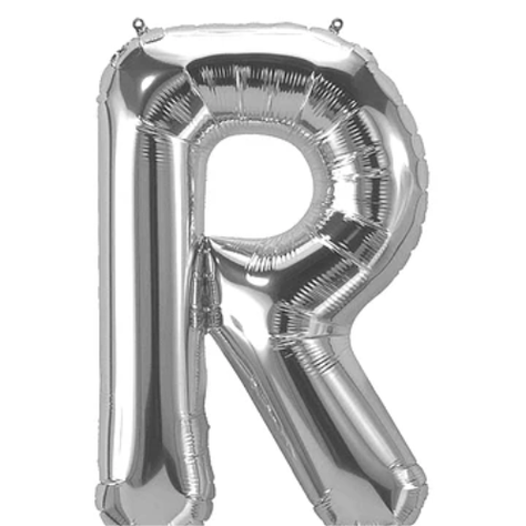 Globo Letra R Plata 16 Pulgadas-1